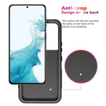 Diverbox For Galaxy S22 Case Shockproof Dropproof Dust Proof Heavy Duty Protection Phone Case Cover For Samsung Galaxy S22 Black