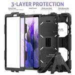 New Case For Galaxy Tab A7 Lite 8 7 Case Rugged Full Body Hybrid Drop Protection Cover With Kickstand Built In Screen Protector For 2021 Model Sm T220T22