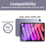 New Ipad Mini 6 Magnetic Case Support Ipad 2Nd Pencil Charging Pair Auto Wake Sleep Slim Stand Hard Back Shell Smart Cover For Ipad Mini 8 3 Inch 6Th