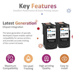 210Xl Black Ink Cartridge Replacement For Canon 210 Pg 210Xl Use For Canon Pixma Mx410 Mx350 Mp250 Mp495 Mx330 Mx340 Mp280 Mp480 Mp490 Printer 2 Black 2 Pack