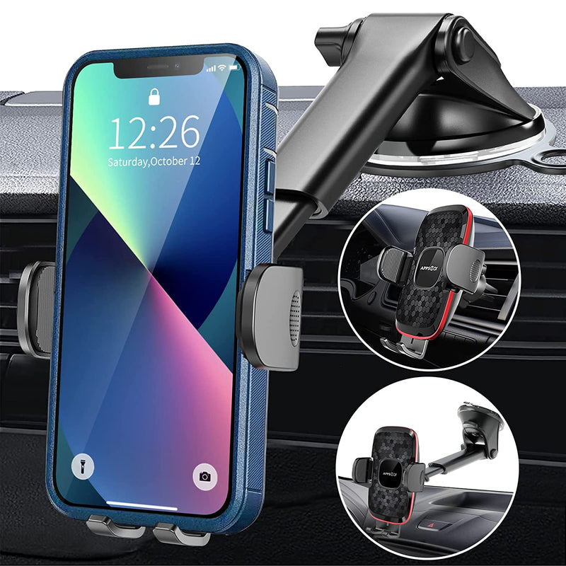 Phone Mount For Car Dashboard Apps2Car Universal Phone Holder For Car Dashboard Windshield Vent Strong Suction Cup Phone Holder Compatible With All 4 7 6 9 Inches Smartphones