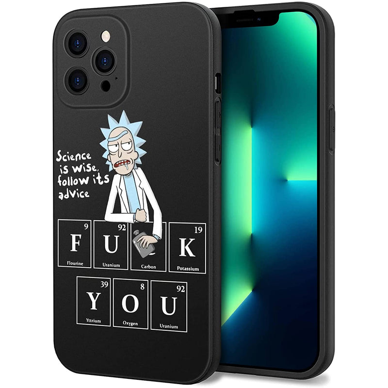 Compatible For Iphone 13 Pro Max Case 6 7 With Rick Morty Pattern Printed Soft Silicone Full Protection Cases 13M07