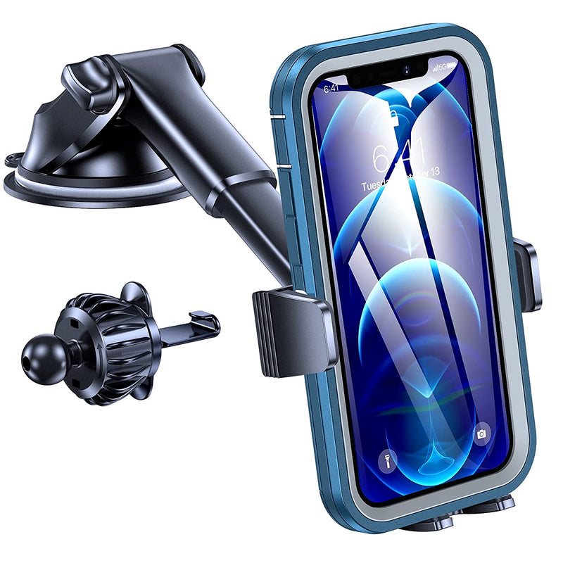 Poleet Car Phone Holder Mount Universal 3 In 1 Phone Holder For Car Cell Phone Holder For Dash Windshield Vent Car Phone Holder One Hand Operation Suitable With Iphone11Pro Max Xr Se Samsung Pixel