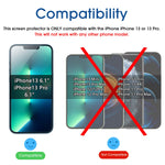 3 Pack Amfilm Glass Screen Protector Compatible With Iphone 13 Iphone 13 Pro 6 1 Display 2021 Tempered Glass With Easy Installation Tray Case Friendly