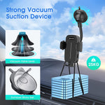 Car Phone Holder Mount Long Arm Wiupus Cell Phone Holder For Car Washable Strong Suction Cup Phone Mount For Car Anti Shake Device Compatible With Iphone 13 12 11 Pro Max Xs Xr Galaxy Note 20 S20 S10