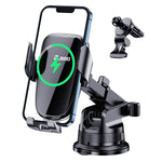 Wireless Car Charger 15W Qi Fast Charging Auto Clamping Car Mount Windshield Dash Air Vent Phone Holder Compatible With Iphone 13 Pro Max 12 Mini 11 Samsung S21 Note 20