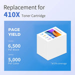 Compatible Toner Cartridge Replacement For Hp 410X Cf410X Use With Laserjet Pro Mfp M452Dw M452Nw M452Dn M477Fdw M477Fnw M477Fdn M377Dw Black Cyan Magenta Yell