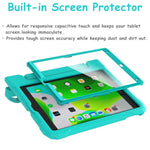 Kids Case For Ipad 10 2 9Th 8Th 7Th Generation 2021 2020 2019 With Built In Screen Protector Shockproof Lightweight Handle Stand Kids Case For Ipad 10 2 2021 Latest Tablet Cover Turquoise