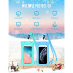 Floating Waterproof Case Ipx8 Waterproof Cellphone Pouch Underwater Dry Bag Compatible Iphone 13 12 Se 11 Pro Xs Max Xr X 8P Galaxy S20 S10 S9 Note Google Pixel Up To 6 5 Blue Green