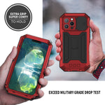 Compatible With Iphone 13 Pro Max Metal Case Heavy Duty Shockproof Metal Case Military Aluminum Metal Tough Cases Cover For Iphone 13 Pro Max 6 7 Red Iphone 13 Pro Max 6 7