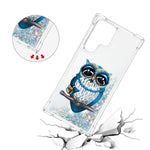 Lemaxelers Compatible With Galaxy S22 Ultra Case Bling Glitter Case Soft Tpu Floating Clear Liquid Hearts Quicksand Shiny Flowing Shockproof Cover For Samsung Galaxy S22 Ultra 5G Yb Ls Owl