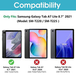 New 2 Pack Procase Galaxy Tab A7 Lite 8 7 Inch 2021 Screen Protectors T220 T225 Bundle With Procase Galaxy Tab A7 Lite 8 7 Inch 2021 Case 2021 T220 T22