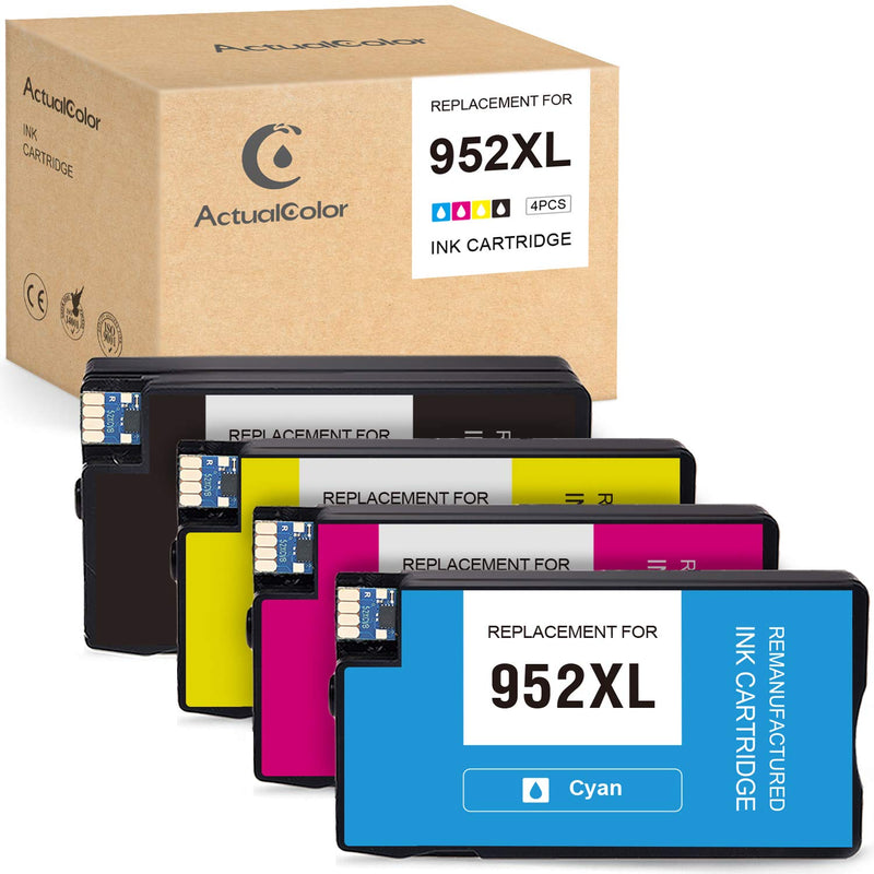 Ink Cartridge Replacement For Hp 952 Xl 952Xl For Officejet Pro 8710 8720 8702 8715 7740 7720 8210 8730 8216 8725 Printer Black Cyan Magenta Yellow 4 Pack
