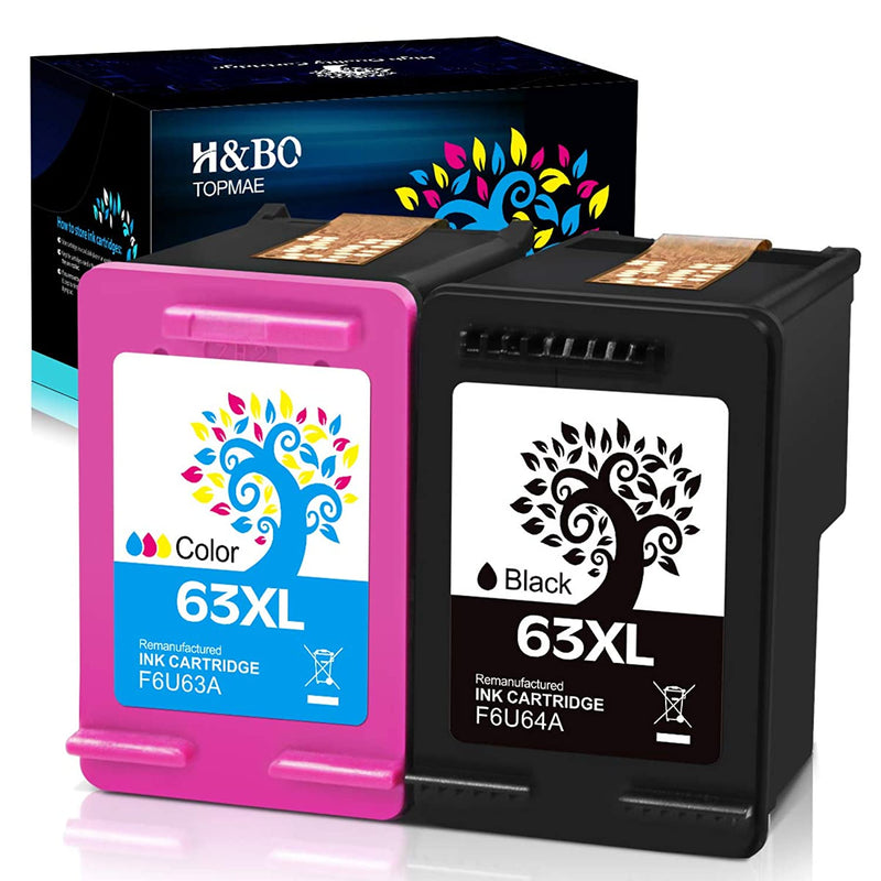63 63Xl Ink Cartridge Replacement For Hp 63Xl 63 Xl Ink Cartridge Work With Hp Envy 4520 Officejet3830 3831 5255 5258 4650 4655 Deskjet 2130 2132 1112 3630Blac
