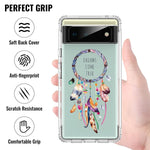 Pixel 6 Case Google Pixel 6 Case Shockproof Dual Layer Tpu Rubber Protective Shell Tough Hybrid Bumper Rugged Defend Armor Phone Case For Google Pixel 6 For Women Girls Dream Catcher Crystal Clear