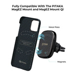 Pitaka Magnetic Aramid Fiber Case For Iphone 12 Pro Max 6 7 Magez Case Slim Lightweight Aerospace Grade Protective Cover Compatible Matte Smooth Touch Supports Wireless Charging Black Blue Twill