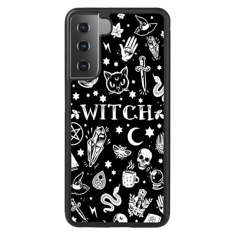 New Case For Samsung Galaxy S21 Witch Pattern Anti Scratch Pattern Full Bo