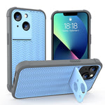 Jollypop Iphone 13 Case Kickstand Rugged Shockproof Anti Drop Silicone Protective Cases Full Camera Lens Protection For Iphone 13 6 1 Inch With Stand Blue Gray