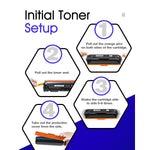 Compatible Toner Cartridge Replacement For Hp 202A Cf500A To Use With Color Pro Mfp M281Fdw M281Cdw M254Dw M281Fdn M254 M281 Toner Printer Tray Black Cyan Yell