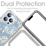 Gyzya For Iphone 13 Pro Case Clear 6 1 Inch With Floral Design Cute Protective Slim Tpu Cover Shockproof Bumper For Women And Girls Wildflowers