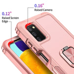 Jakpak For Samsung Galaxy A02S Case Built In Rotating Ring Holder Kickstand Galaxy A02S Case Protective Heavy Duty Shockproof Dual Layer Cover Compatible With Samsung Galaxy A02S 6 5 Inch Rose Gold