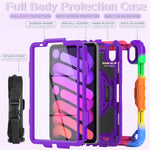 New Shockproof Case For Ipad Mini 6 2021 8 3 Inch With Pencil Holder Built In Screen Protector Shoulder Strap And 360 Rotating Hand Strap For Mini 6