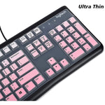 Keyboard Cover Suitable For Logitech K120 And Logitech Mk120 Keyboard Skins Gradient Pink
