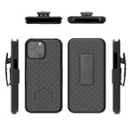 Hidahe Compatible With Iphone 13 Pro Max Combo Shell Holster Slim Shell Case For Men With Built In Kickstand Swivel Belt Clip Holster For Apple Iphone 13 Pro Max 6 7 2021 Only Black