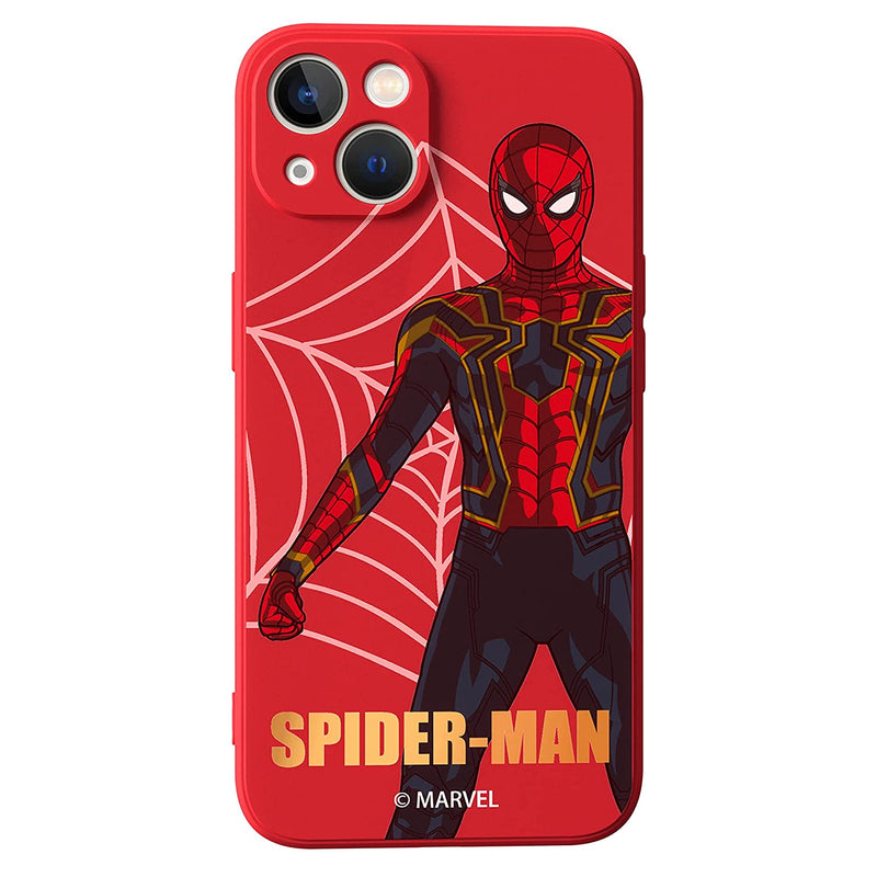 Marvel Iphone Case With Avengers Character Spider Man Iphone 13 Pro Max Case Silicone Shockproof Iphone Case With Soft Anti Scratch Microfiber Lining Red