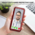 Mitywah Case Designed For Samsung Galaxy S21 Military Grade Heavy Duty Shockproof Drop Proof Dirtproof Rugged Aluminum Metal Tough Cases Cover For Galaxy S21 6 2 Inch Red