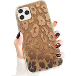 Leopard Case For Iphone 13 Pro 6 1 Inch 2021 Release Shiny Gold Glitter Sparkle Slim Fit Luxury Bling Metallatic Sequin Phone Cover Hard Cases
