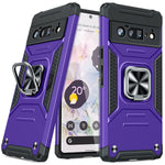 Jame Designed For Google Pixel 6 Pro Case Military Grade Tough Rugged Shockproof Protective Phone Case With Ring Kickstand For Google Pixel 6 Pro Purple