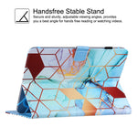 Universal 10 Inch Case Synthetic Leather Magnetic Closure Flip Stand Protective Case With Card Slots For Ipad Samsung Kindle Other Around 9 6 10 5 Inch Tablet Models Blue Geom Marble