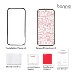 Bannio 2 Packs Screen Protector Compatible With Iphone 12 Iphone 12 Pro Edge To Edge 3D Coverage Tempered Glass Screen Protector Compatible With Iphone 12 12 Pro 6 1 Guidance Frame Include Full Screen Protection Film Black