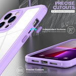 Keystar Iphone 13 Pro Max Case With Built In Screen Protector Rugged Shockproof Clear Bumper Cover Provide 360 Degree Full Body Protection Protective Phone Case For Apple Iphone 13 Pro Max Purple