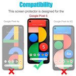 Eqitayo For Google Pixel 5 Screen Protector And Camera Protector 3 Screen Protectors 3 Camera Protectors Alignment Frame Anti Fingerprint Anti Scratch Tempered Glass For Google Pixel 5