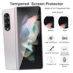 Miimall Compatible For Samsung Z Fold 3 Screen Protector Front Back Tempered Screen Film Hd Anti Scratch Full Screen Cover For Galaxy Fold 3 5G Sliver