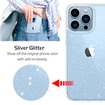 Domaver Compatible With Iphone 13 Pro Max Case Clear Glitter Sparkle Bling Sparkly Shiny Flexible Shockproof Protective Phone Cases For Iphone 13 Pro Max 6 7 Inch Case 2021