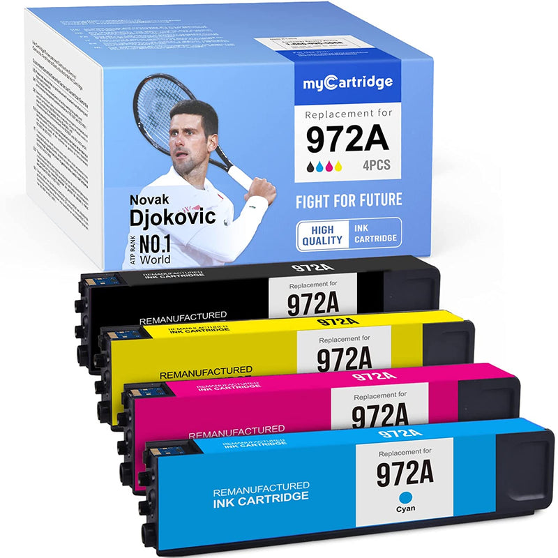 Ink Cartridge Replacement For Hp 972 972A Ink Cartridges Combo Pack Use With Pagewide Pro 477Dw 577Dw 377Dw 477Dn 452Dn 452Dw 552Dw Black Cyan Magenta Yellow 4