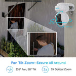 5MP HD Wireless Security Camera for Indoor 8CH NVR with 4 pcs PTZ Camera 2TB HDD