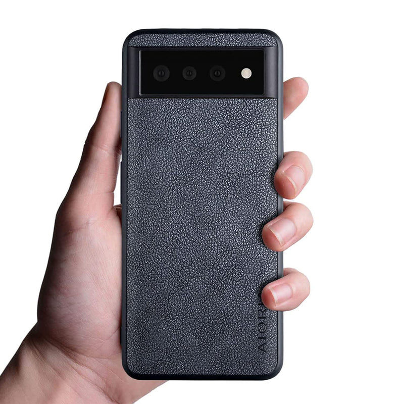 For Google Pixel 6 Pro Case 6 71 Inch Premium Pu Leather Phone Cover Retro Design Full Protective Case For Google Pixel 6 Pro 5G Gray
