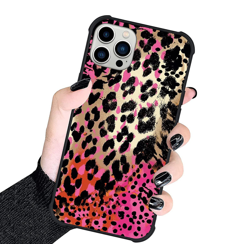 Kanghar Case Compatible With Iphone 13 Pro Max Leopard Design Tire Texture Non Slip Shockproof Rugged Tpu Protective Case For Iphone 13 Pro Max 6 7 Inch 2021 Leopard And Pink Lip Pattern 1