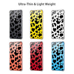Creforkial Cow Print Phone Case For Iphone 12 Pro Max Cases Clear With Design Slim Soft Tpu Back Case Four Corner Reinforced Shockproof Bumper Protective Animal Print Transparent Cover