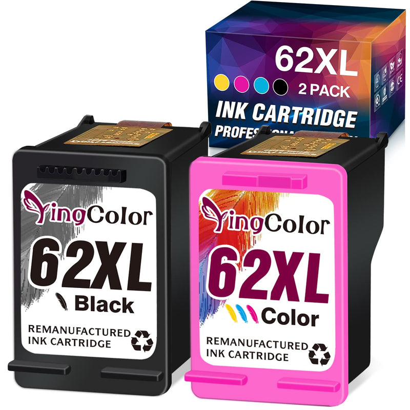 Ink Cartridge Replacement For Hp 62Xl 62 Xl To Use With Envy 5540 5640 5660 7644 7645 Officejet 5740 8040 Officejet 200 250 Series Printer 1 Black 1 Tri Color