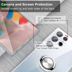 New For Galaxy S22 Ultra Case Clear Crystal Slim Protective Phone Case Cov