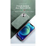 Italy Imported Alcantara Artificial Matte Leather Fashion Luxury Waterproof Shockproof Slim Case Cover Designed For Iphone 13 Series Mint Iphone 13 Pro