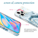 Jiaxiufen Gold Sparkle Glitter Case Compatible With Iphone 12 Pro Max Marble Design Slim Shockproof Tpu Soft Rubber Silicone Cover Phone Case 6 7 Inch 2020 Blue