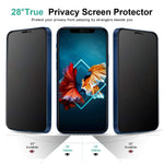 Full Coverage Elecshion True 28 Privacy Screen Protector Compatible With Iphone 12 Iphone 12 Pro6 1 Anti Spy Tempered Glass With Easy Intallation Tray2 Pack