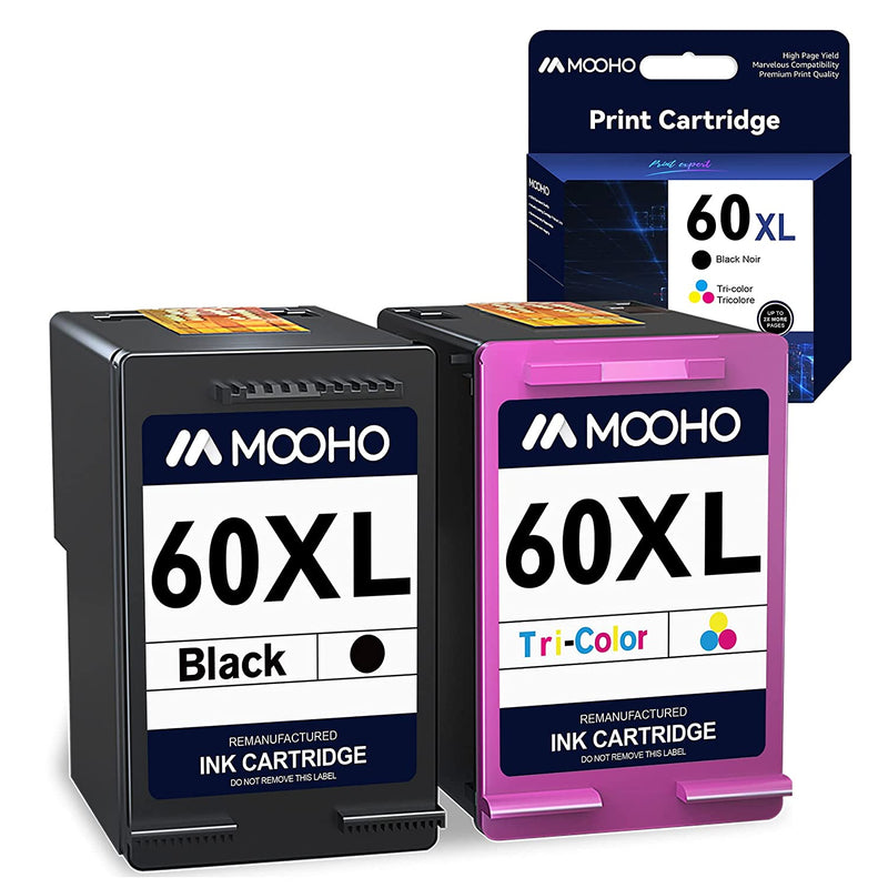 Ink Cartridge Replacement For Hp 60 Xl 60Xl Combo Pack Cc641Wn Cc644Wn For Photosmart D110A C4680 Deskjet D2680 D1660 D2530 F2430 F4210 Printer 1 Black 1 Color