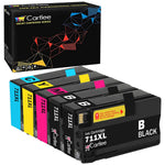Set Of 5 Compatible 711Xl 711 High Yield Ink Cartridges For Hp Designjet T120 T520 Printers 2 Black 1 Cyan 1 Magenta 1 Yellow